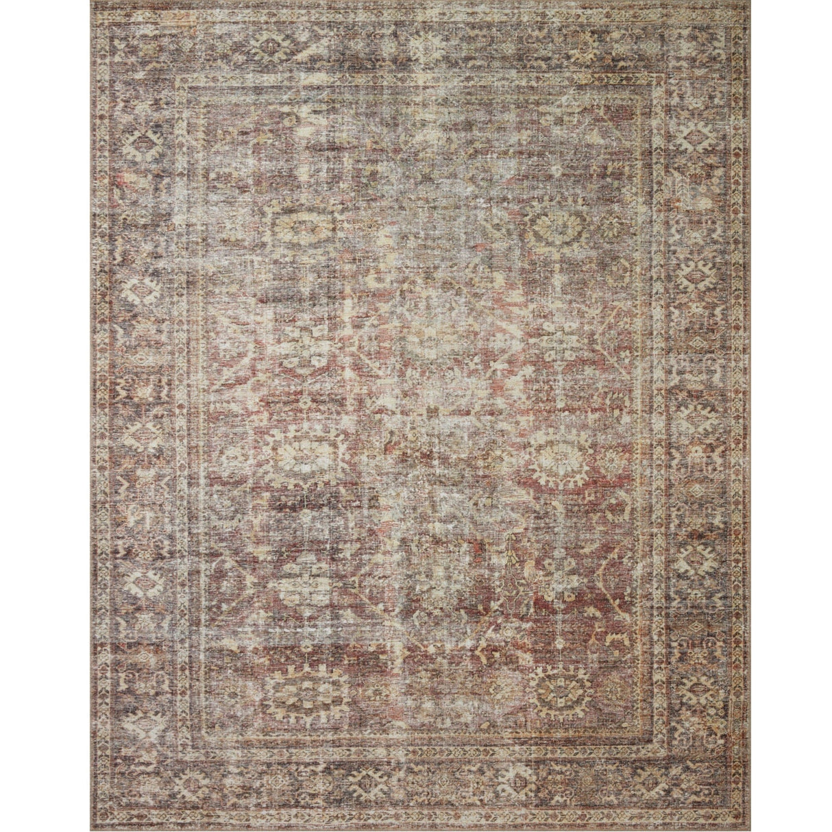 Amber Lewis Georgie Rug - Bordeaux/Antique Rugs loloi-GER-06-AL-BORDEAUX-ANTIQUE-2339