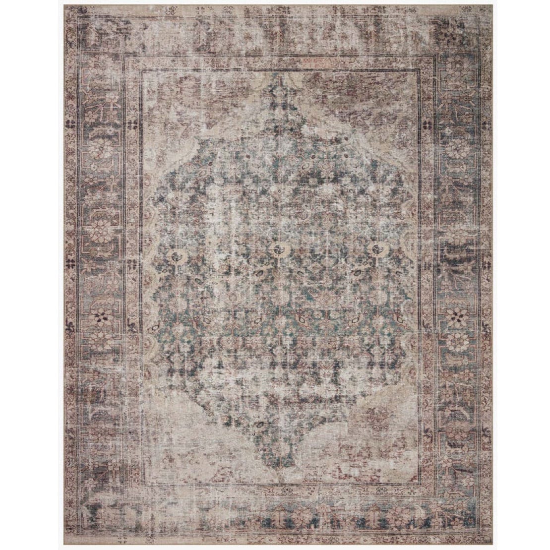 Amber Lewis Georgie Rug - Lagoon/Beige Rugs