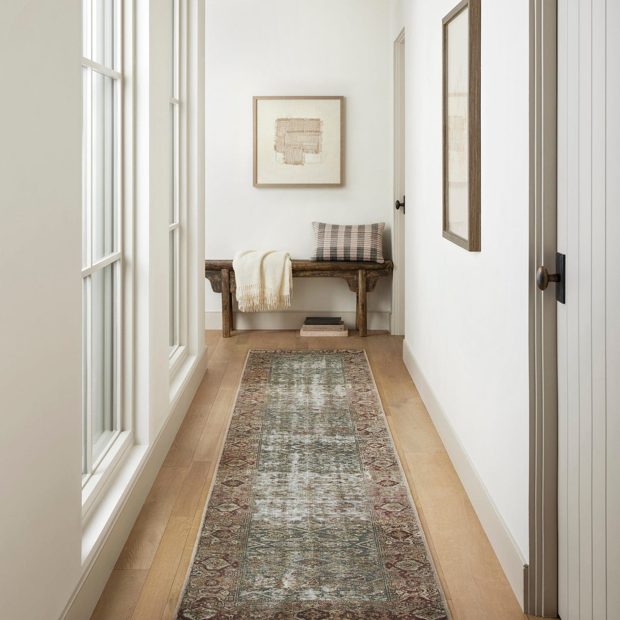 Amber Lewis Georgie Rug - Moss/Salmon Rugs