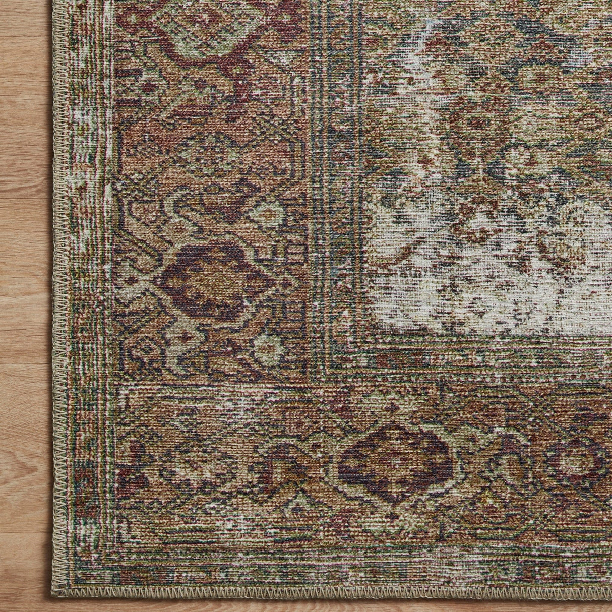 Amber Lewis Georgie Rug - Moss/Salmon Rugs