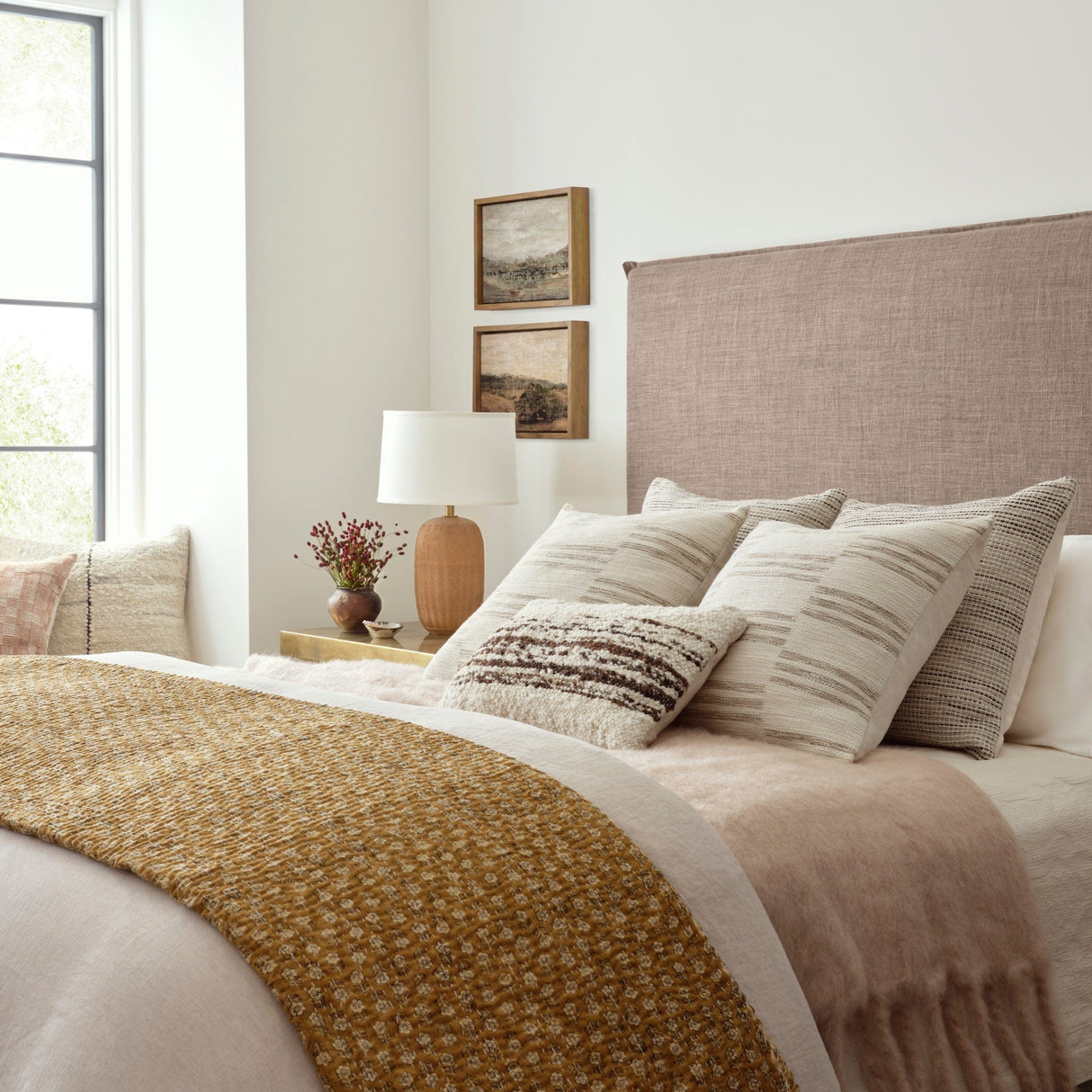 Amber Lewis Jay Pillow - Ivory/Sand Pillow & Decor