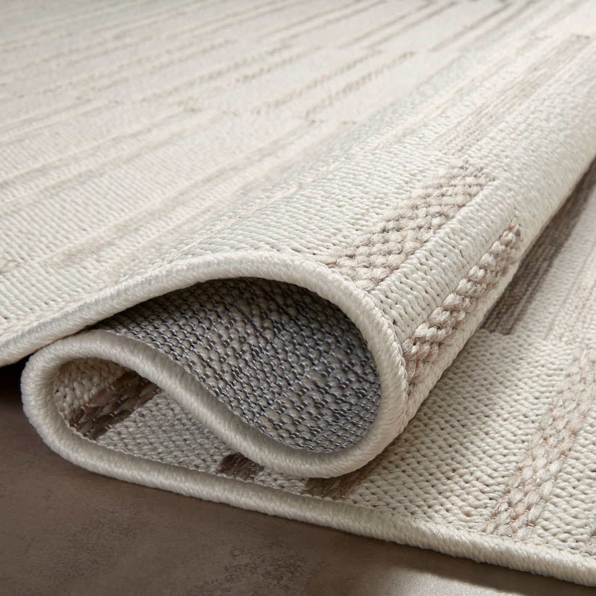 Amber Lewis Malibu Indoor/Outdoor Rug - Ivory/Dove Rugs