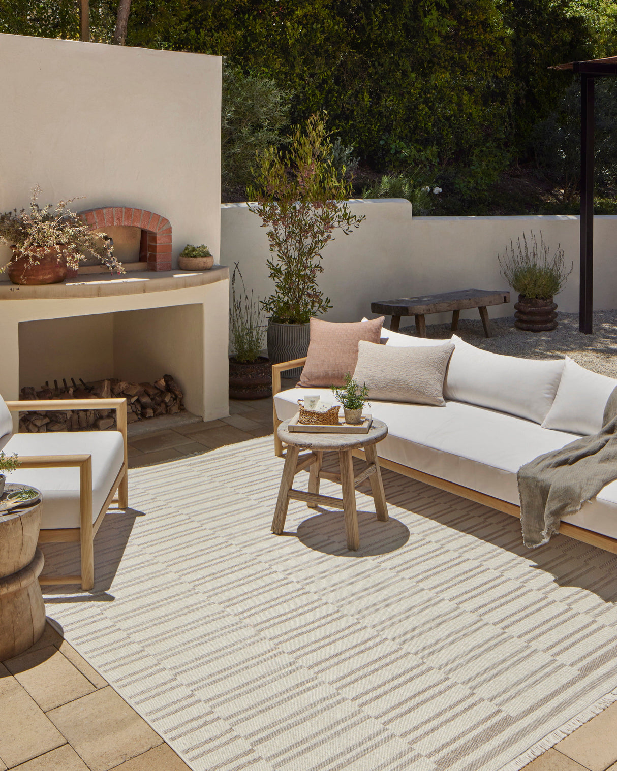 Amber Lewis Malibu Indoor/Outdoor Rug - Ivory/Dove Rugs