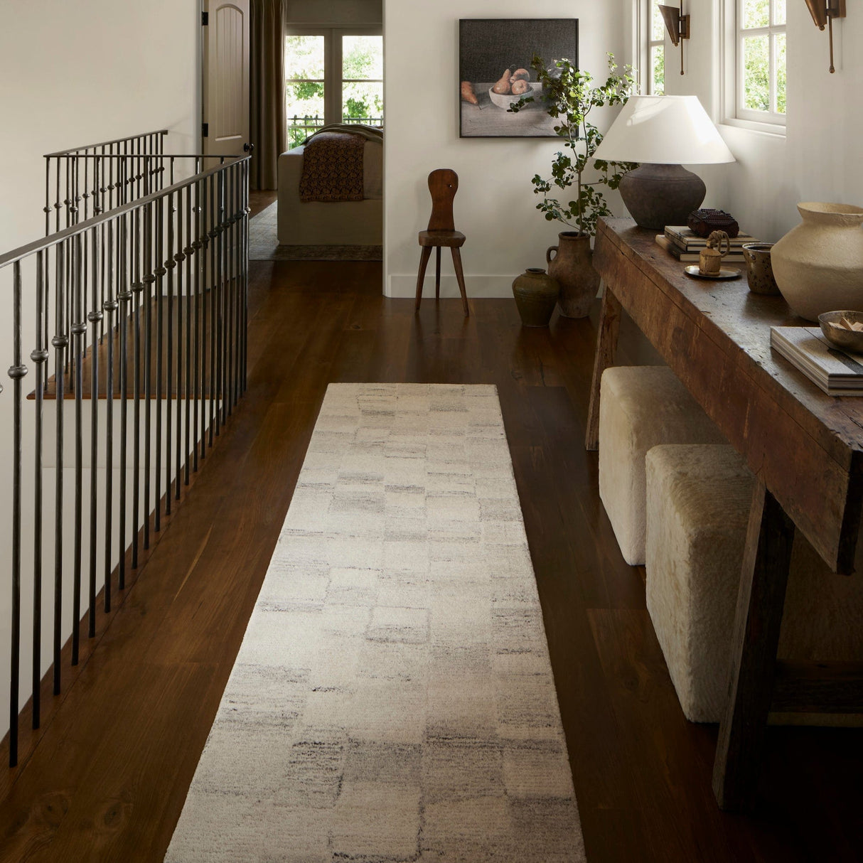 Amber Lewis Rocky Rug - Ivory/Silver Rugs