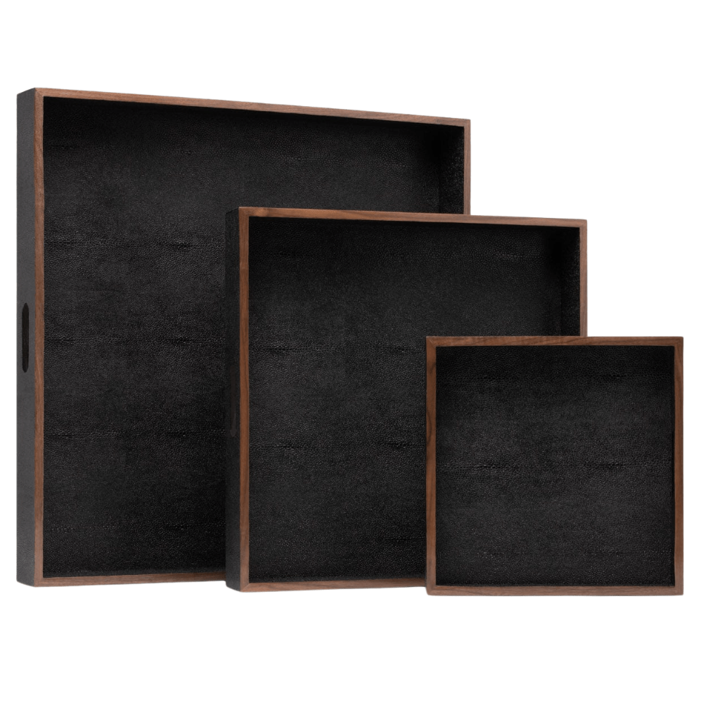 Amina Tray (Set of 3) Decorative Objects OBJAMINAS3TRFSBK