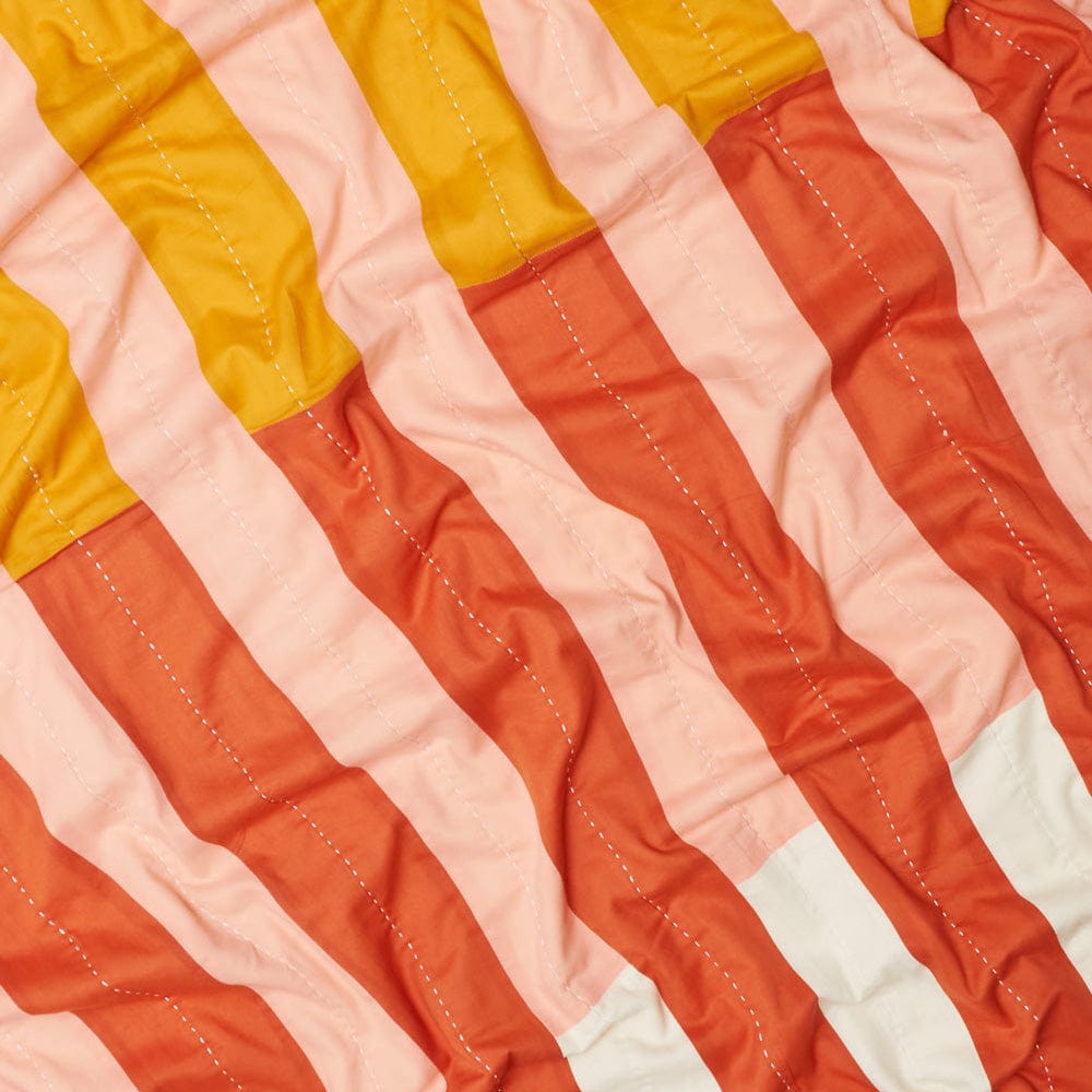 Anchal Offset Stripe Quilt Throw Throws anchal-SSQSSB