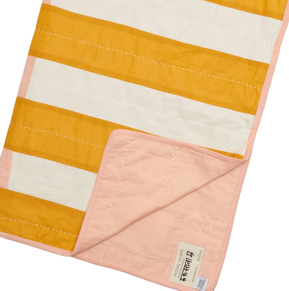 Anchal Offset Stripe Quilt Throw Throws anchal-SSQSSB
