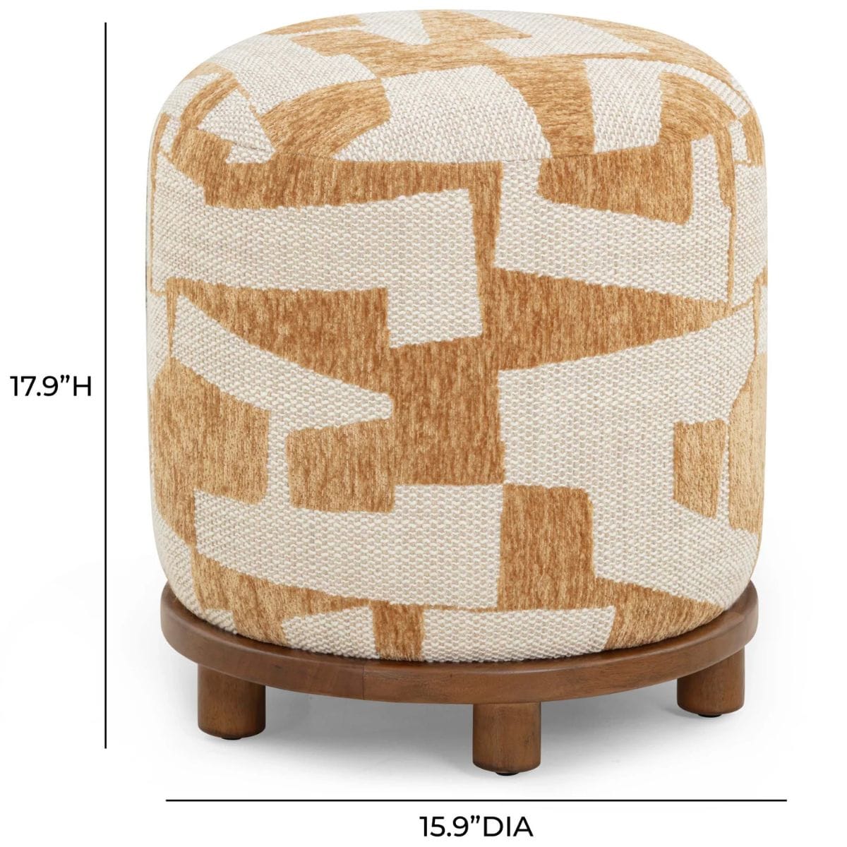 Angela Jacquard Ottoman Ottomans + Stools