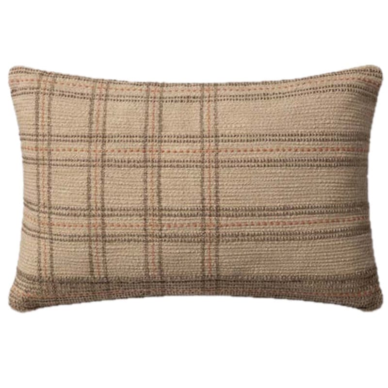 Angela Rose x Loloi Pillow - Tan/Terracotta Pillows angela-rose-PAR0018-TAN-TERRACOTTA-1626-DOWN