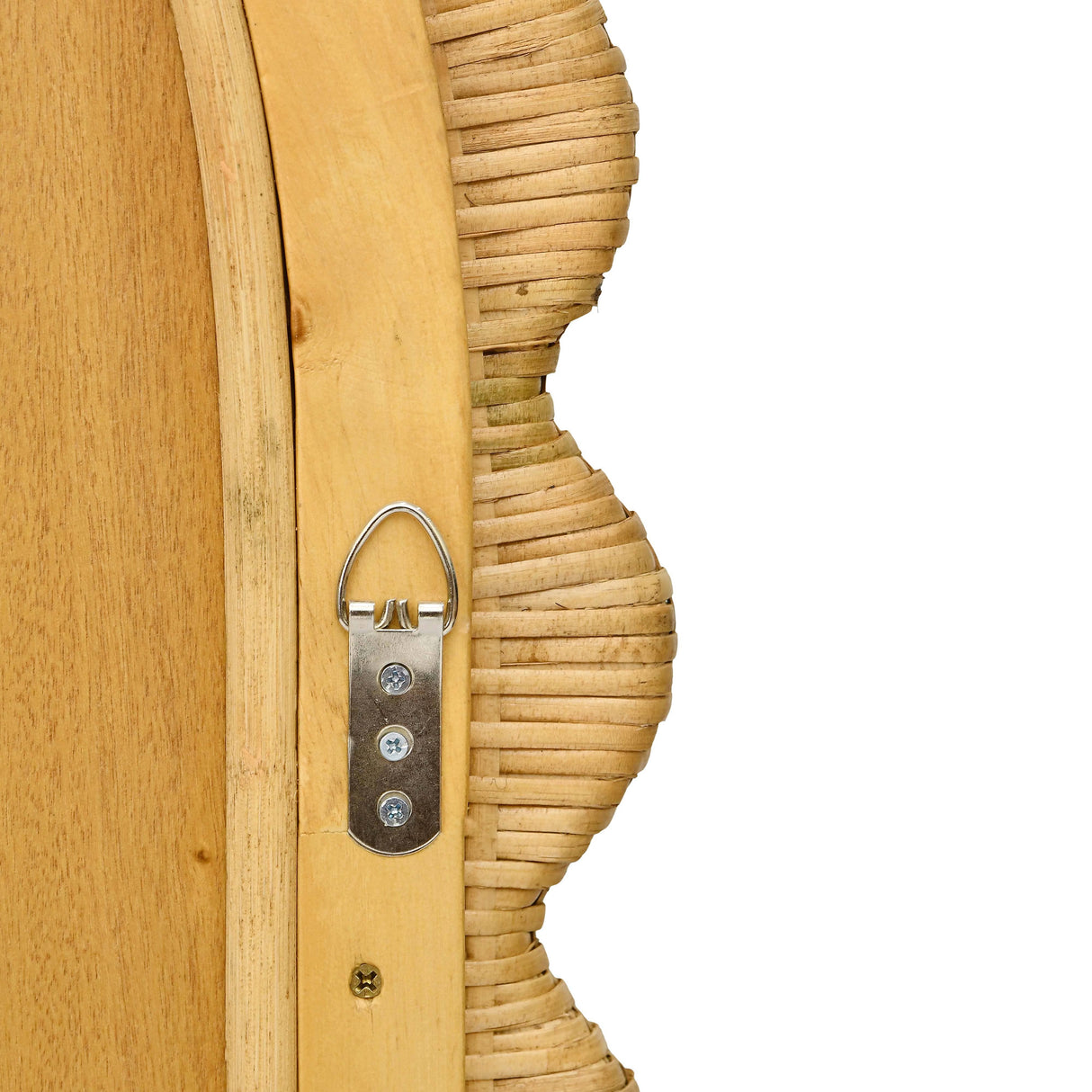 Arched Paula Natural Rattan Wall Mirror Mirrors TOV-C21049