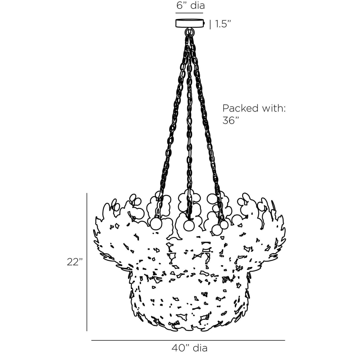 Arteriors Bilal Chandelier Chandeliers arteriors-DMS14 796505692795