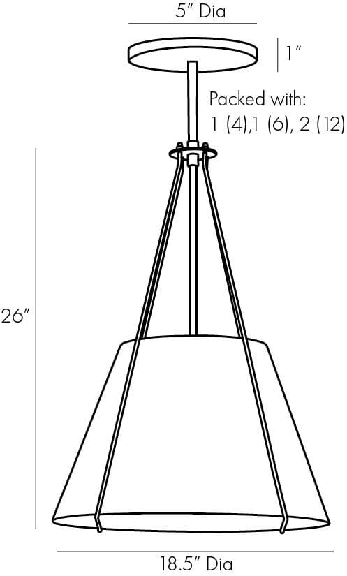 Arteriors Heloise Pendant Cone Pendant