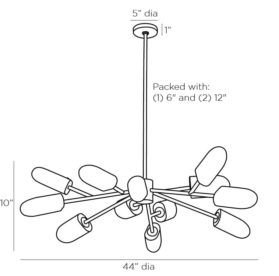 Arteriors Javier Chandelier Sputnik Chandelier arteriors-89067