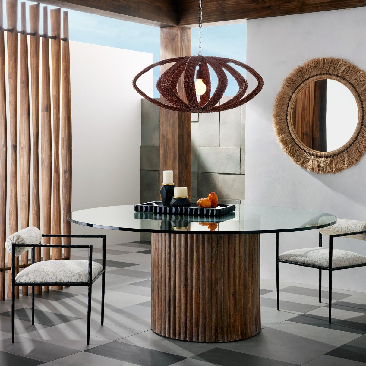 Arteriors Kai Mirror Circular Abaca Mirror arteriors-5017