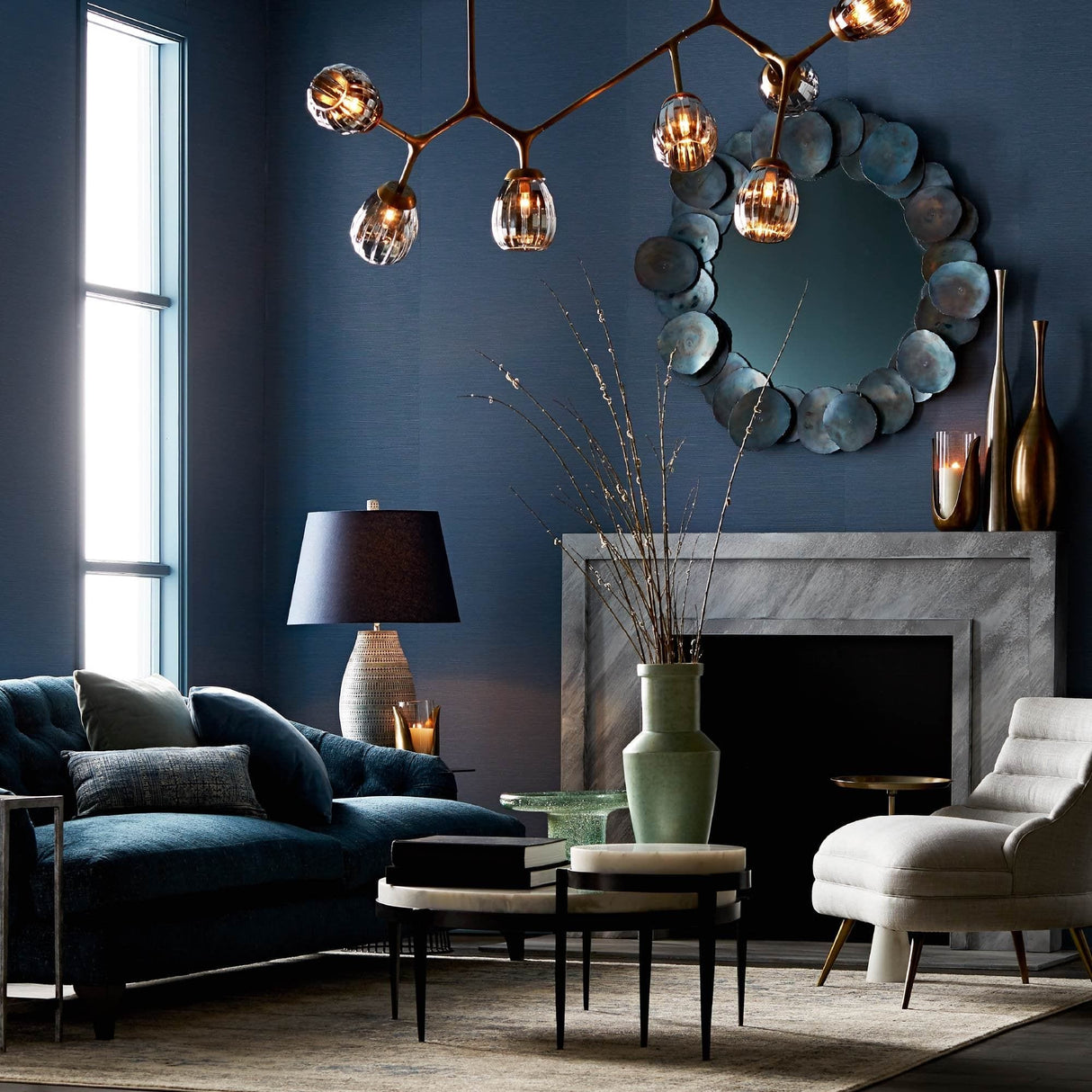 Arteriors Kelsie End Table Marble End Table arteriors-4369