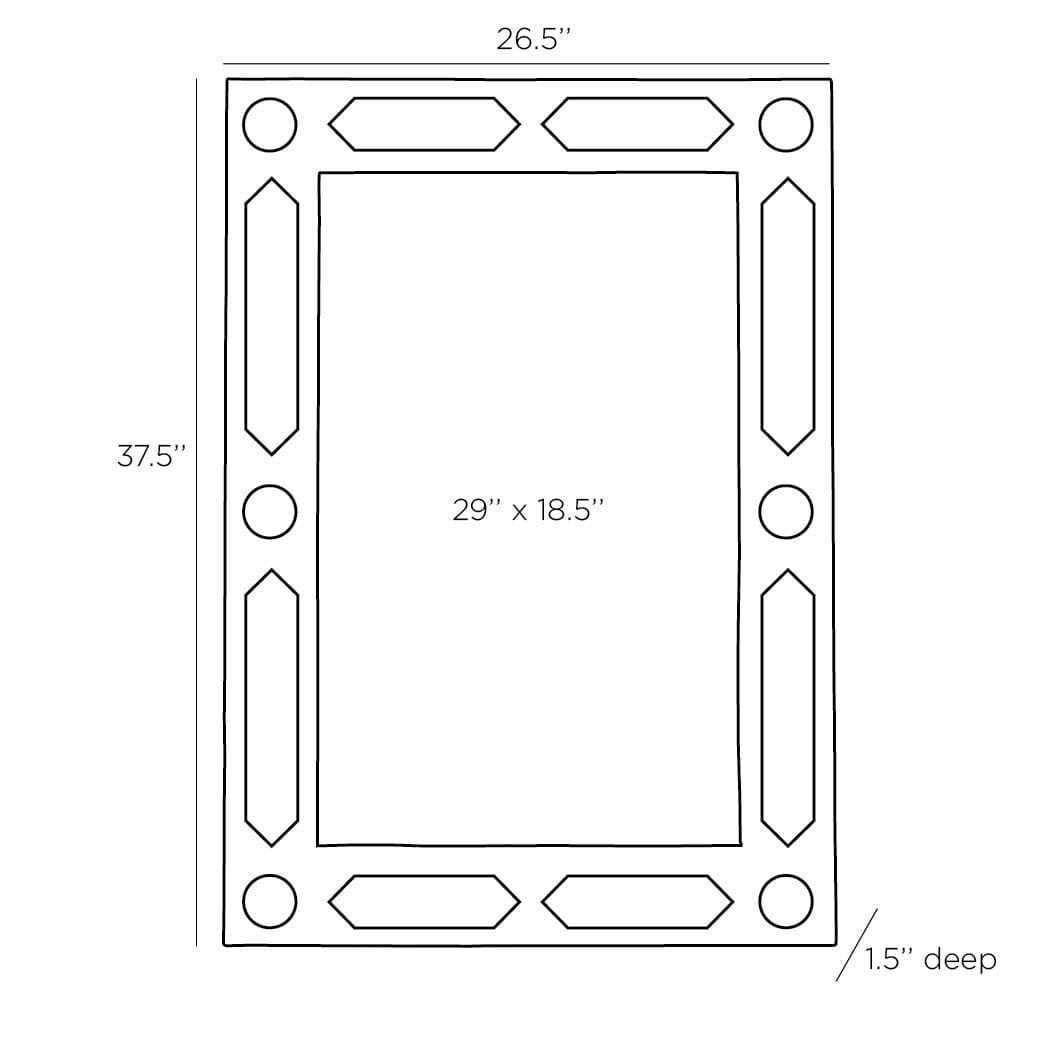 Arteriors Madeline Mirror Rectangular Rattan Mirror arteriors-DC5004