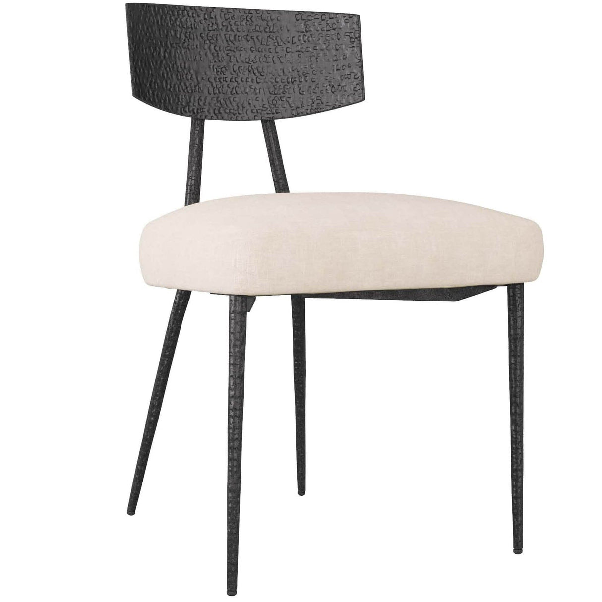 Arteriors Reynard Dining Chair Iron Upholstered Dining Chair