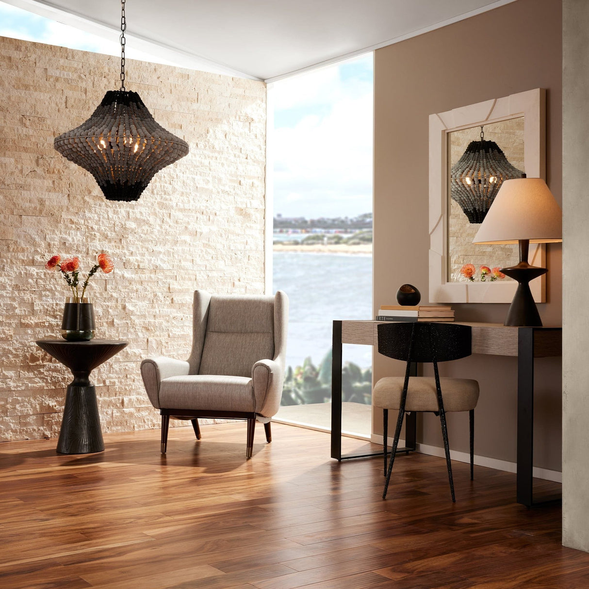 Arteriors Reynard Dining Chair Iron Upholstered Dining Chair