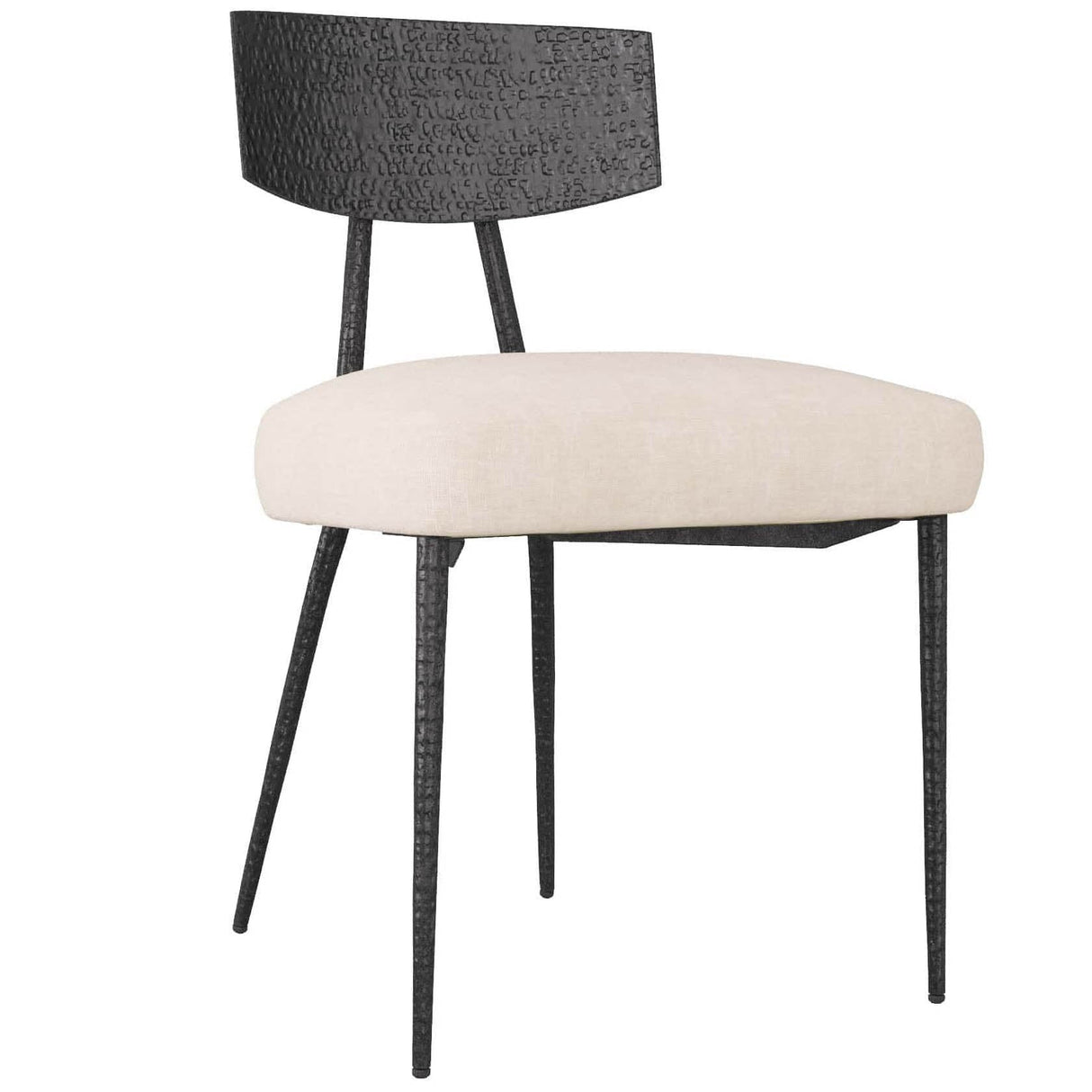 Arteriors Reynard Dining Chair Iron Upholstered Dining Chair