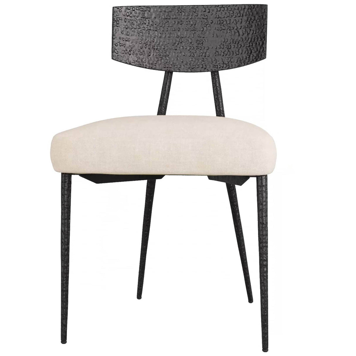 Arteriors Reynard Dining Chair Iron Upholstered Dining Chair