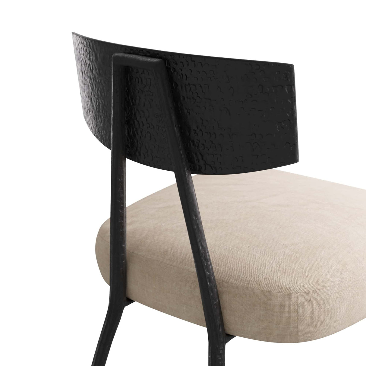 Arteriors Reynard Dining Chair Iron Upholstered Dining Chair