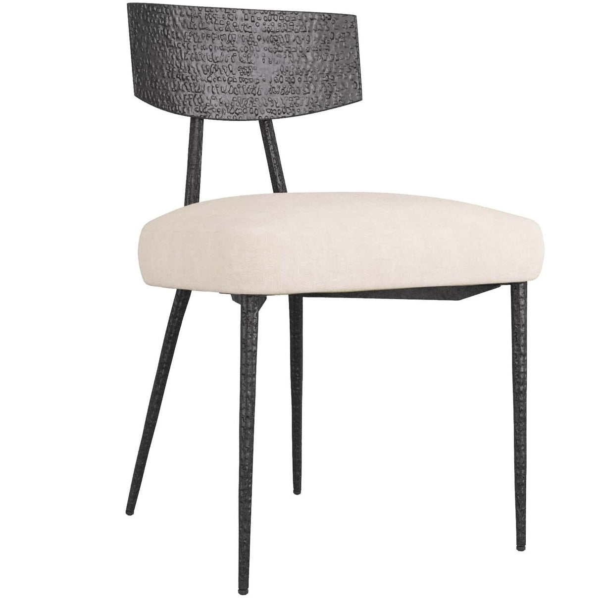 Arteriors Reynard Dining Chair Iron Upholstered Dining Chair