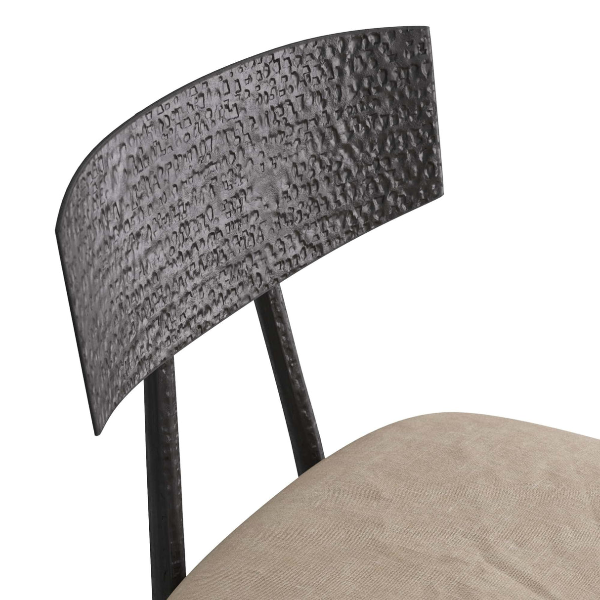 Arteriors Reynard Dining Chair Iron Upholstered Dining Chair