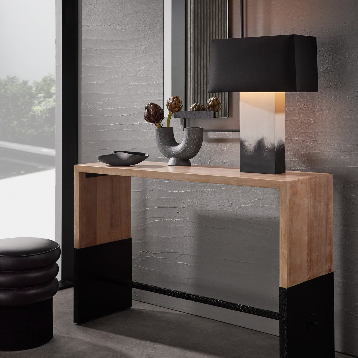 Arteriors Rollo Ottoman Leather Ottoman arteriors-6265