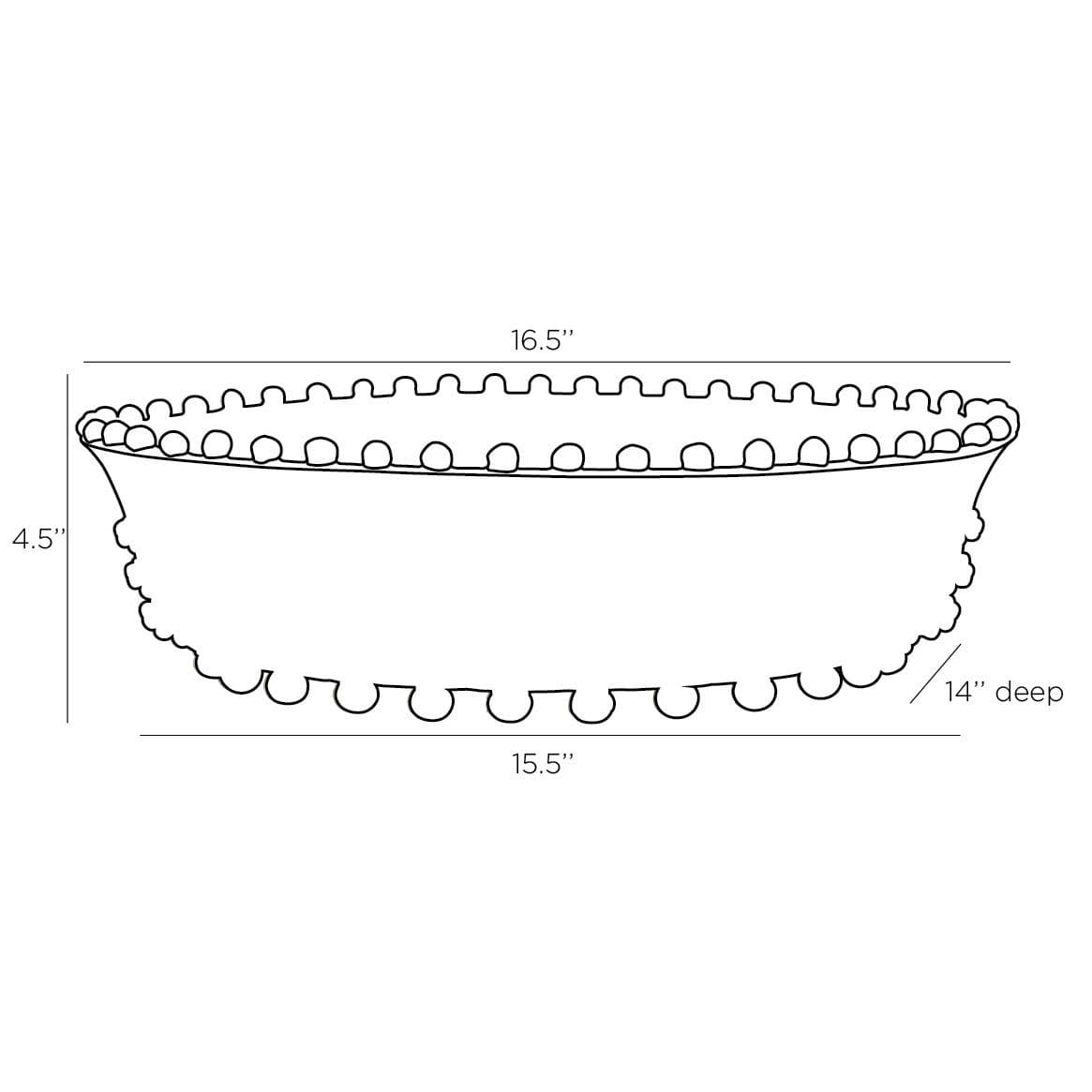 Arteriors Spitzy Centerpiece Ceramic Centerpiece Bowl