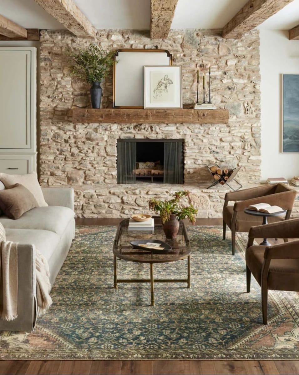 Banks Denim/Clay Rug Area Rugs