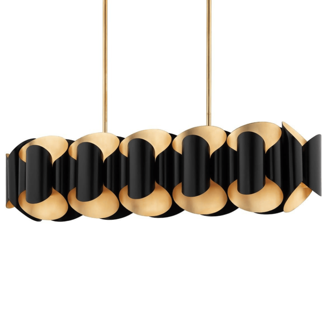 Banks Linear Chandelier Chandeliers 8546-GL/BK 806134004965