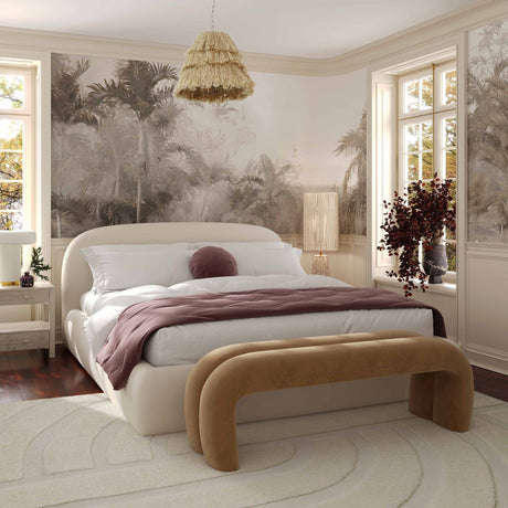 Bara Textured Velvet Bed Beds & Bed Frames