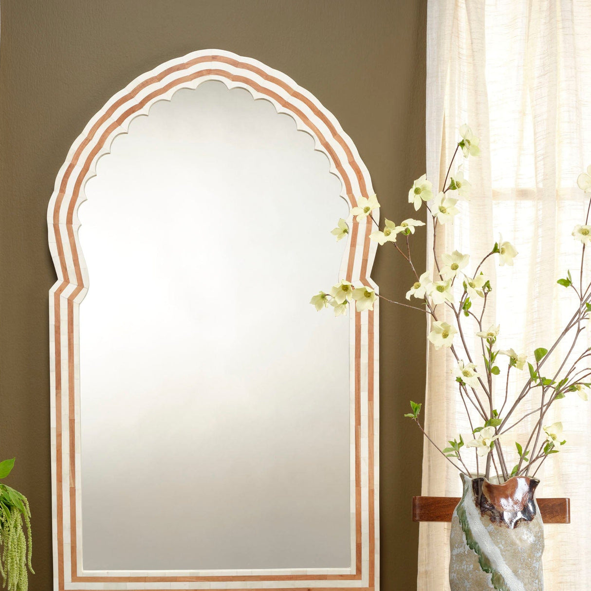 Bardot Bone & Wood Mirror Mirrors