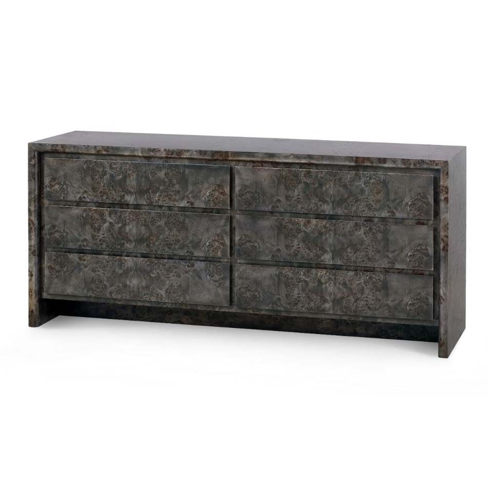 Beatrice 6-Drawer Burl Wood Dresser BEA-260-48