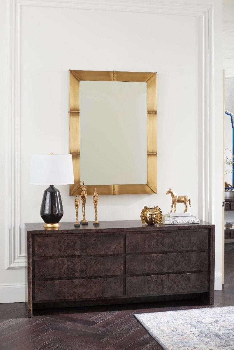 Beatrice 6-Drawer Burl Wood Dresser BEA-260-48