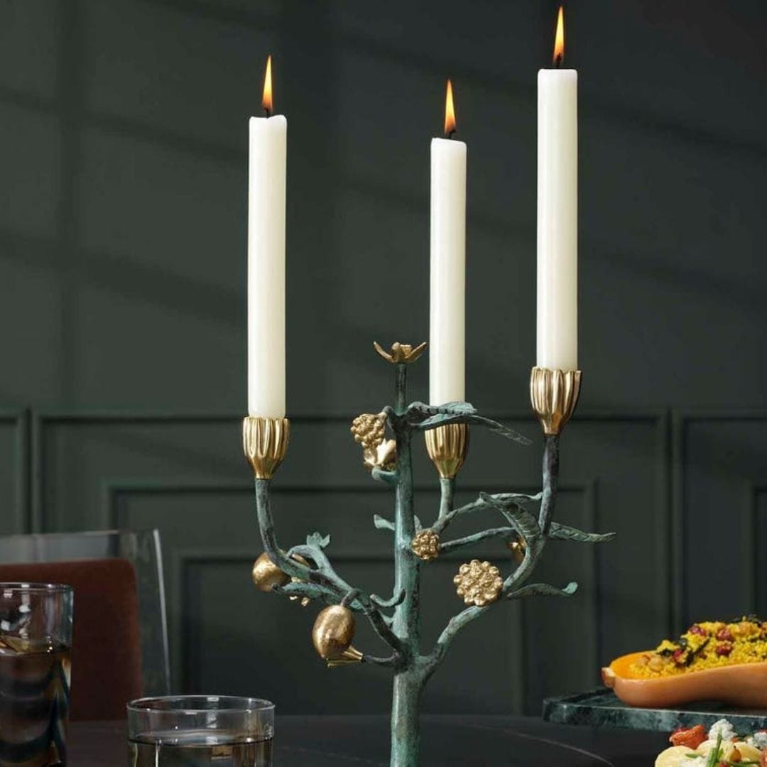 Bernadette Antique Gold Patina Candelabra Candleholders BP006195 08415971058868