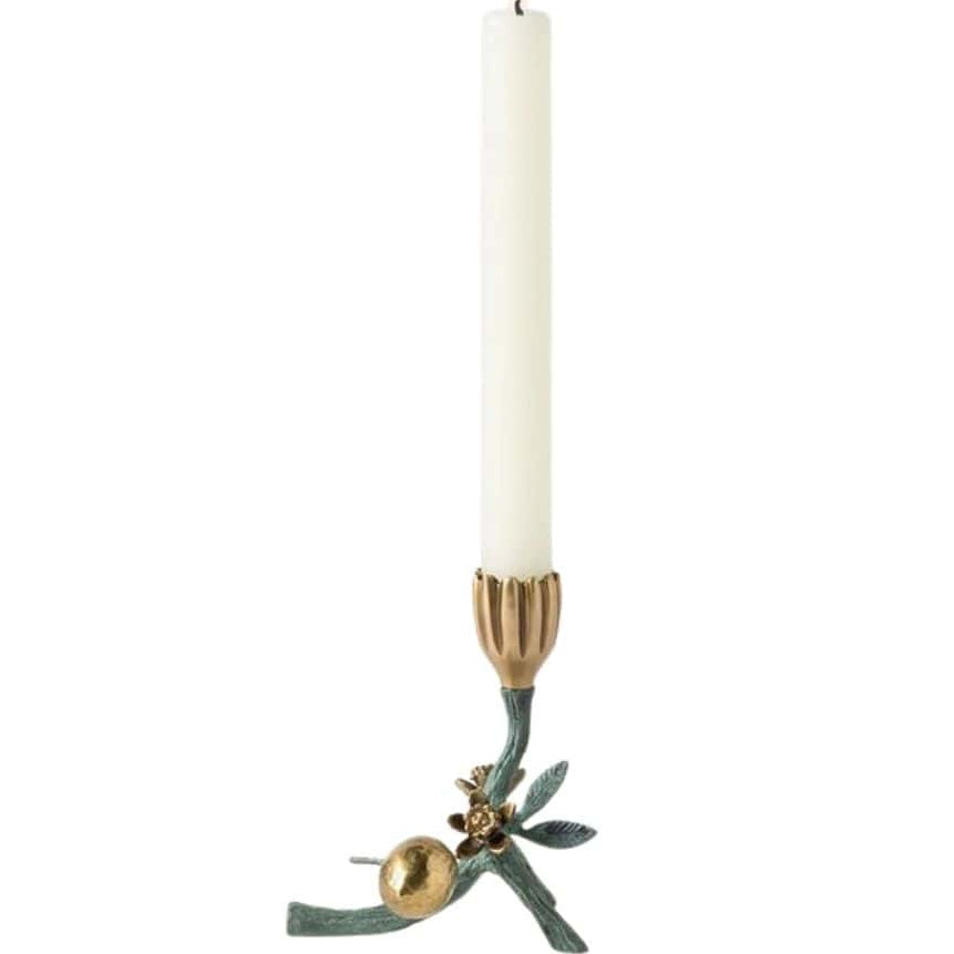 Bernadette Antique Gold Patina Candle Holder Candleholders