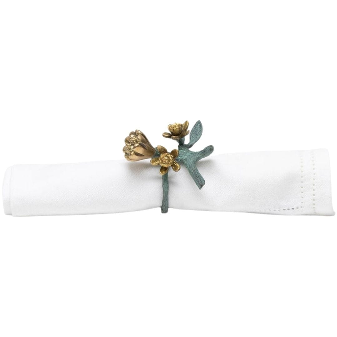 Bernadette Antique Gold/Patina Napkin Ring (Pack of 4) Kitchen Accessory BP006164 08415971058042