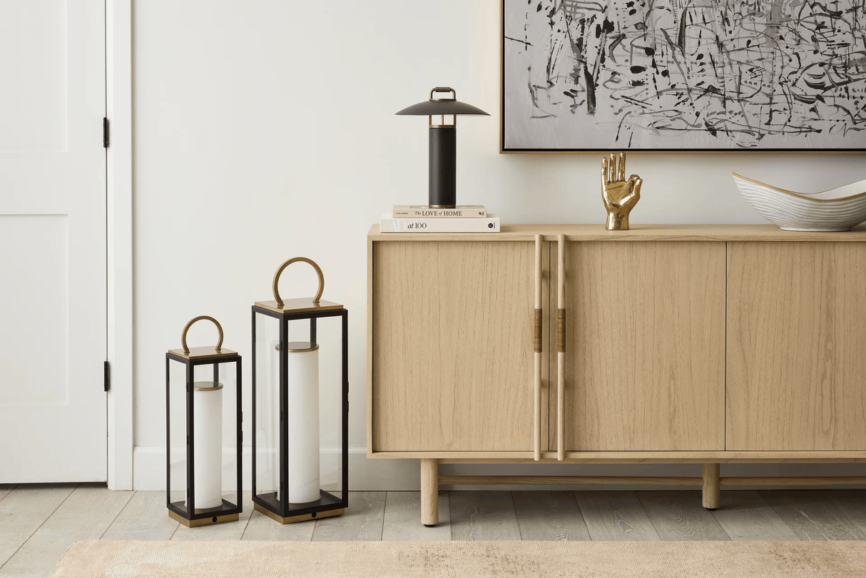 Birk Indoor/Outdoor Rechargeable Lamp Table + Desk Lamps RTL7914-PBR/BRZ 197292137733