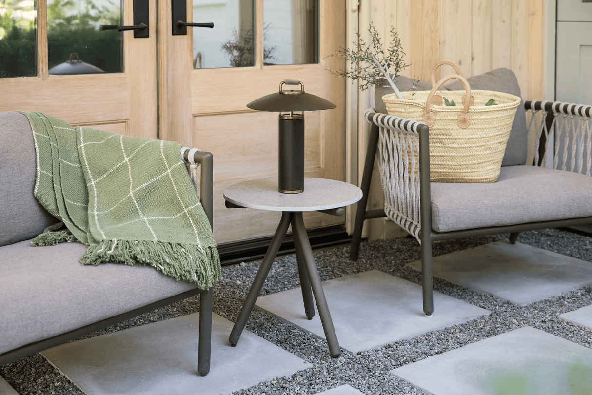 Birk Indoor/Outdoor Rechargeable Lamp Table + Desk Lamps RTL7914-PBR/BRZ 197292137733