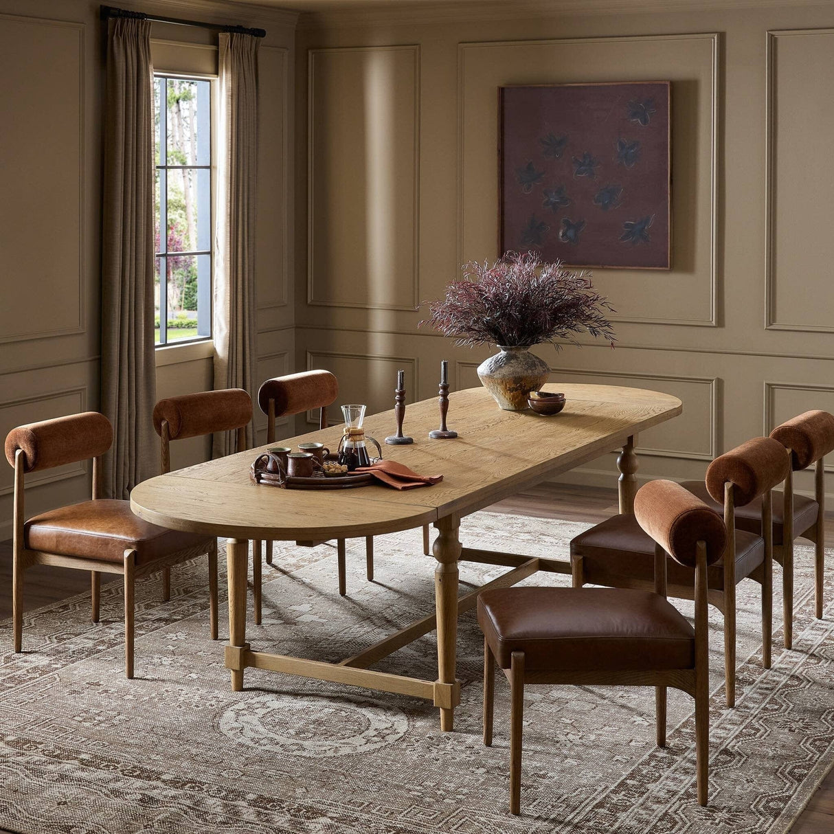 Blinn Oval Leaf Extension Dining Table Dining Table 250792-001 198394153782