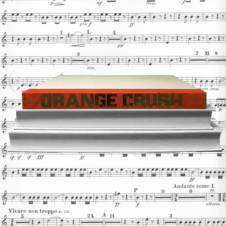 Blu Books - Gold Lettered Song Title on Orange Decor e-lawrence-GL-SONG-COLOR-O-XL 123456750463