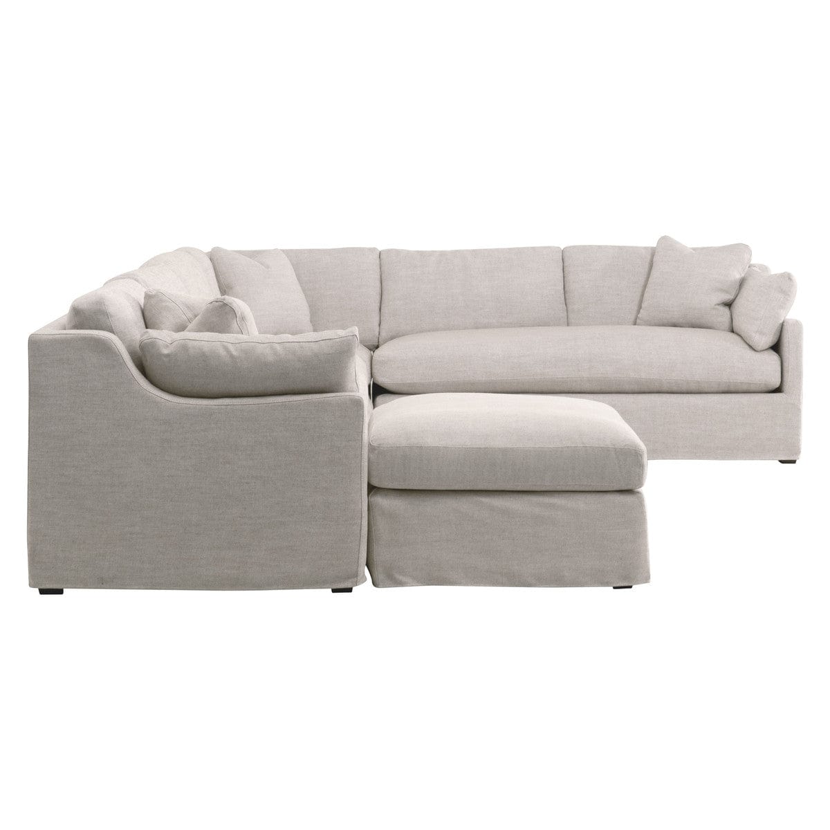 BLU Home Lena Modular Slope Arm Slipcover Sectional Sofas
