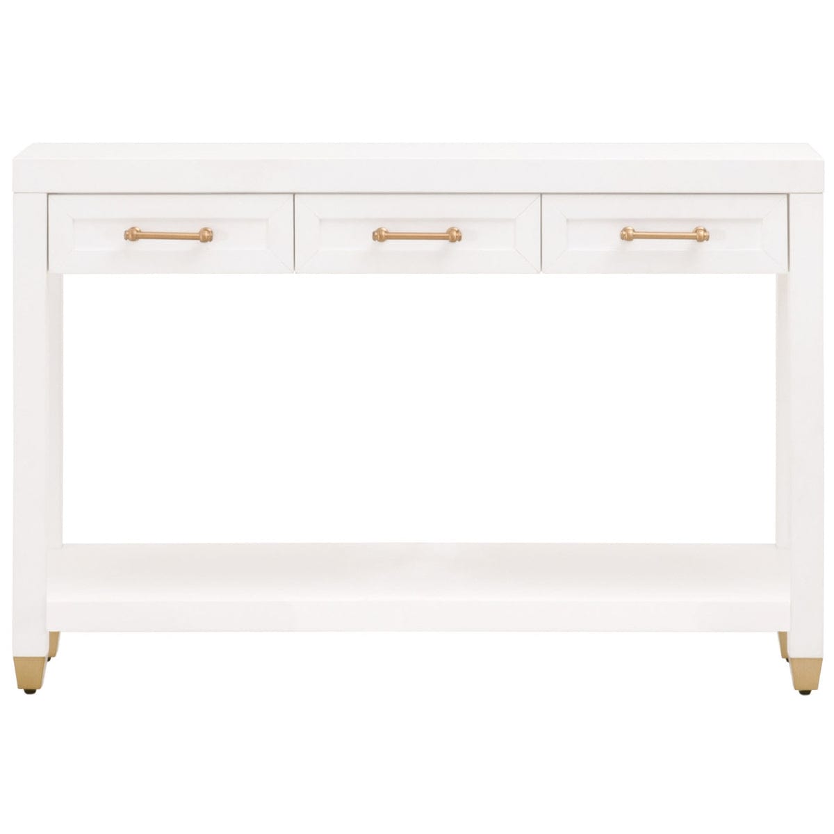 BLU Home Stella Narrow Console Table Furniture orient-6138.WHT/BBRS