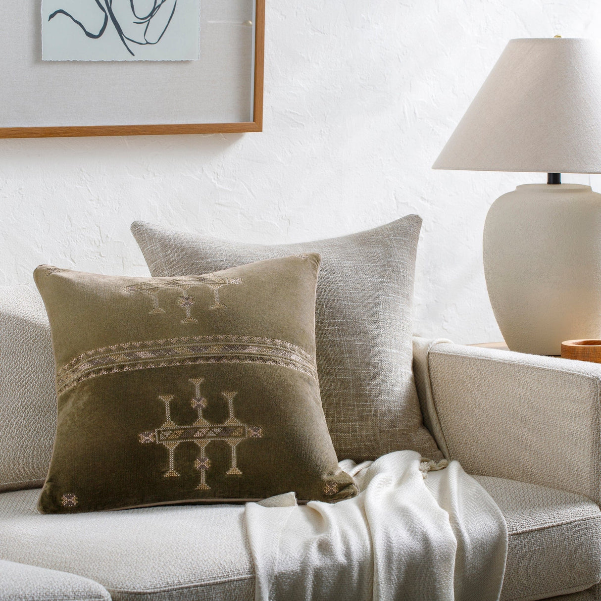 Blu Velour 22" Down Filled Pillow Pillows surya-VLU001-2222D 889292638333