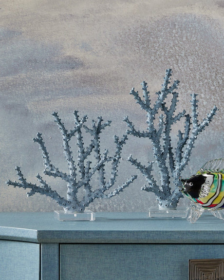 Blue Coral Set of 2 Decor 1200-0797