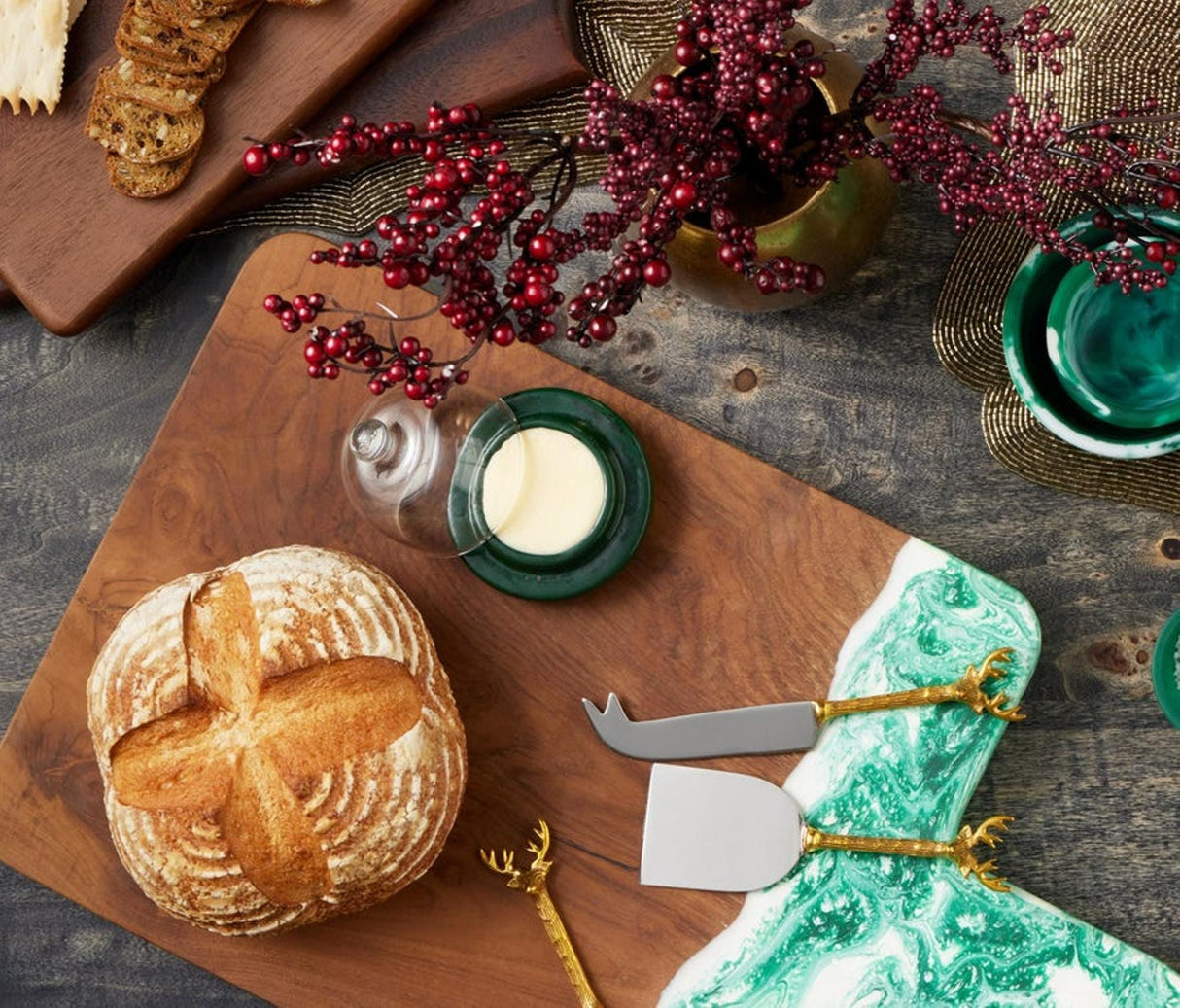 Blue Pheasant Marcus Round Butter Dish Plates blue-pheasant-BP004897