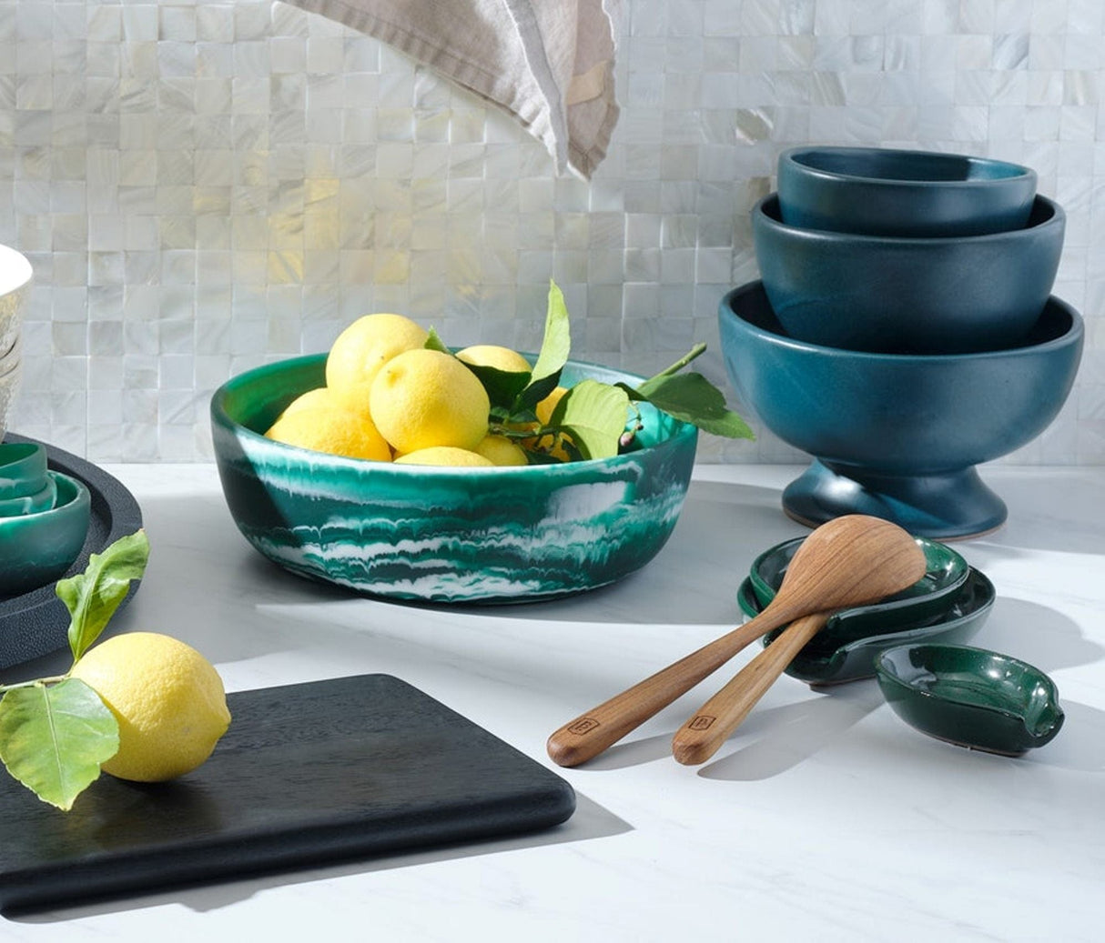 Blue Pheasant Marcus Spoon Rest ( Set of 3) Plates blue-pheasant-BP004978