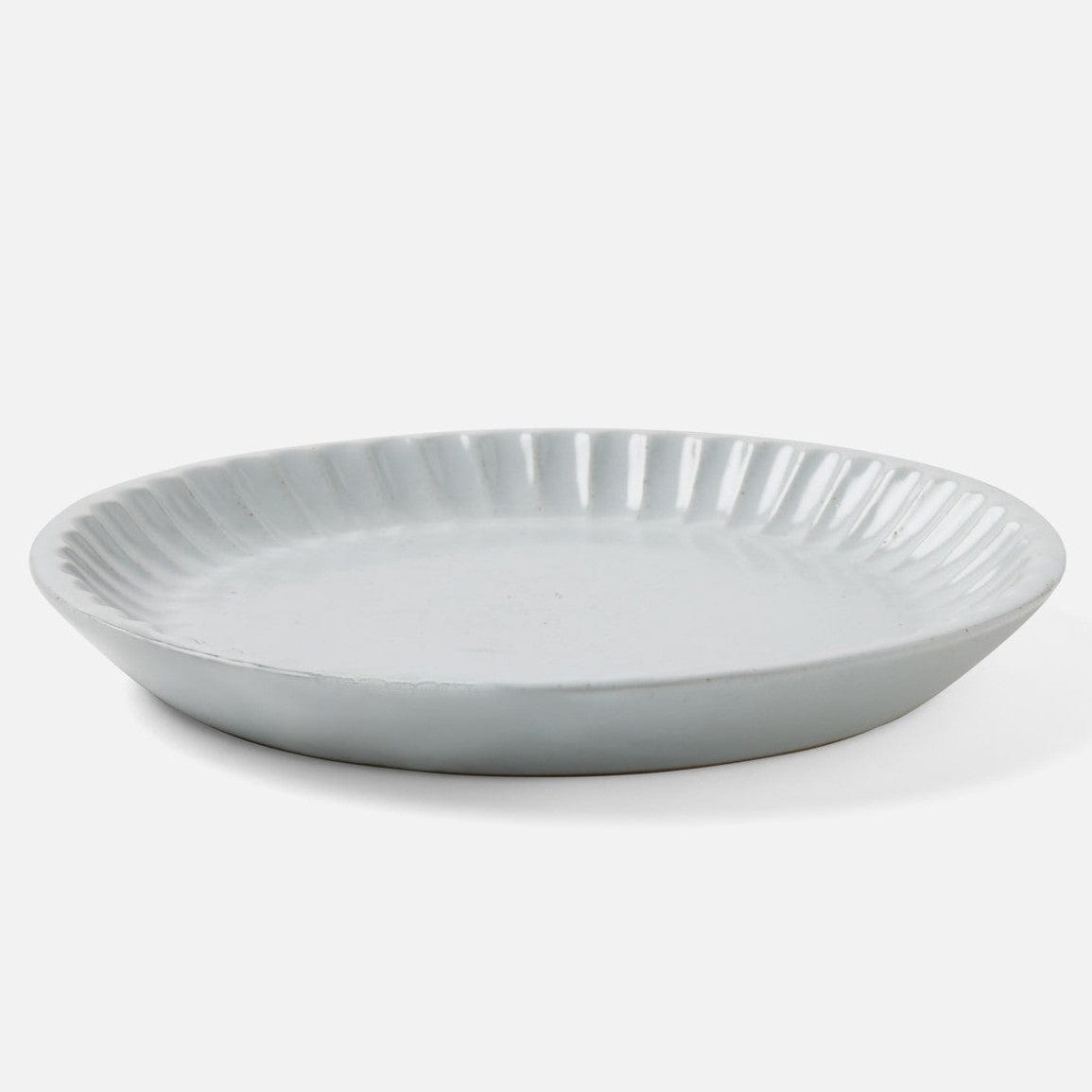 Blue Pheasant Nathalie Matte White Scallop Design Dinnerware Plates