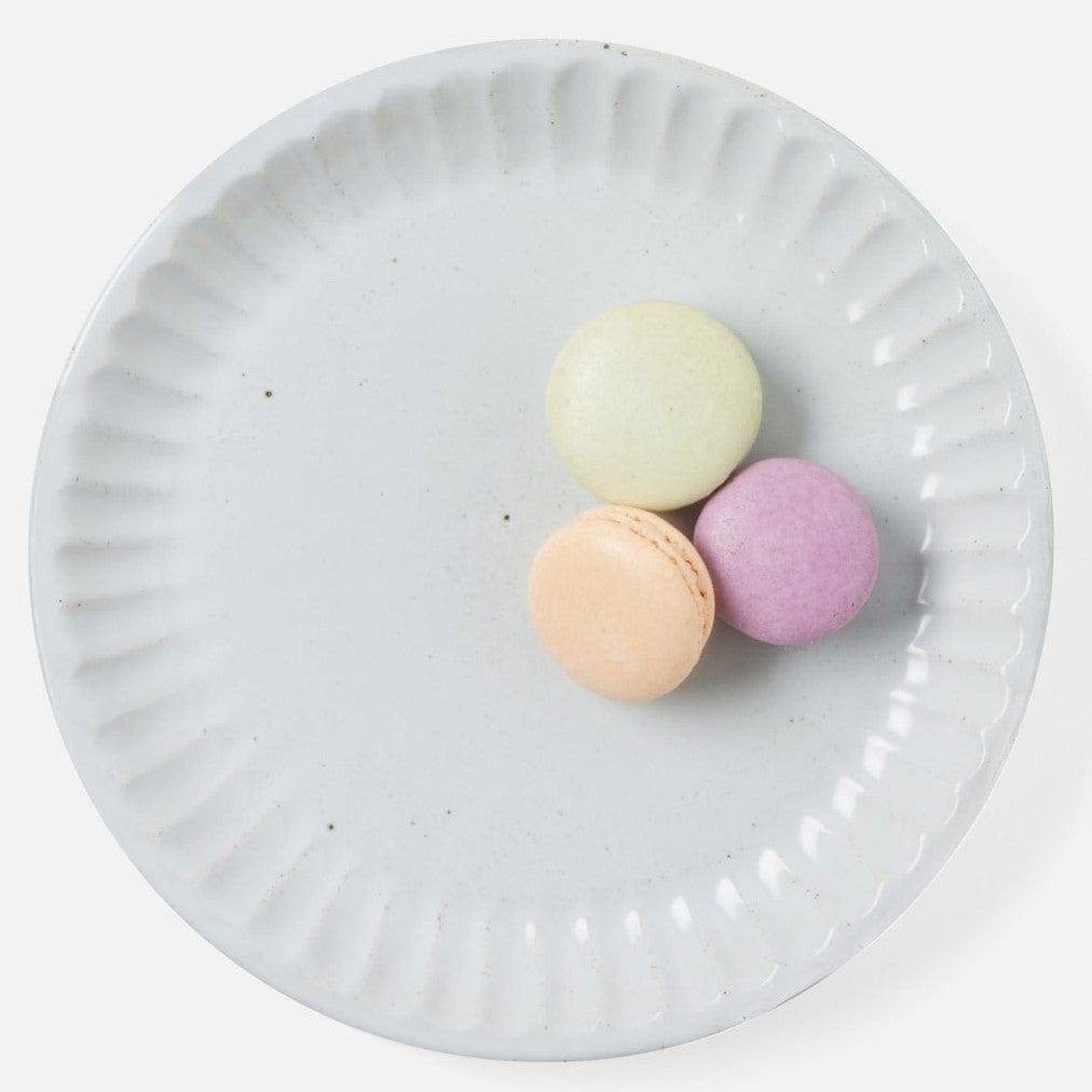 Blue Pheasant Nathalie Matte White Scallop Design Dinnerware Plates